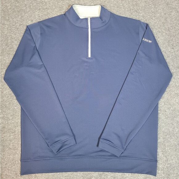 Peter Millar Crown Sport Mens Size XL 1/4 Zip Blue Navy Golf Pullover - Picture 1 of 13